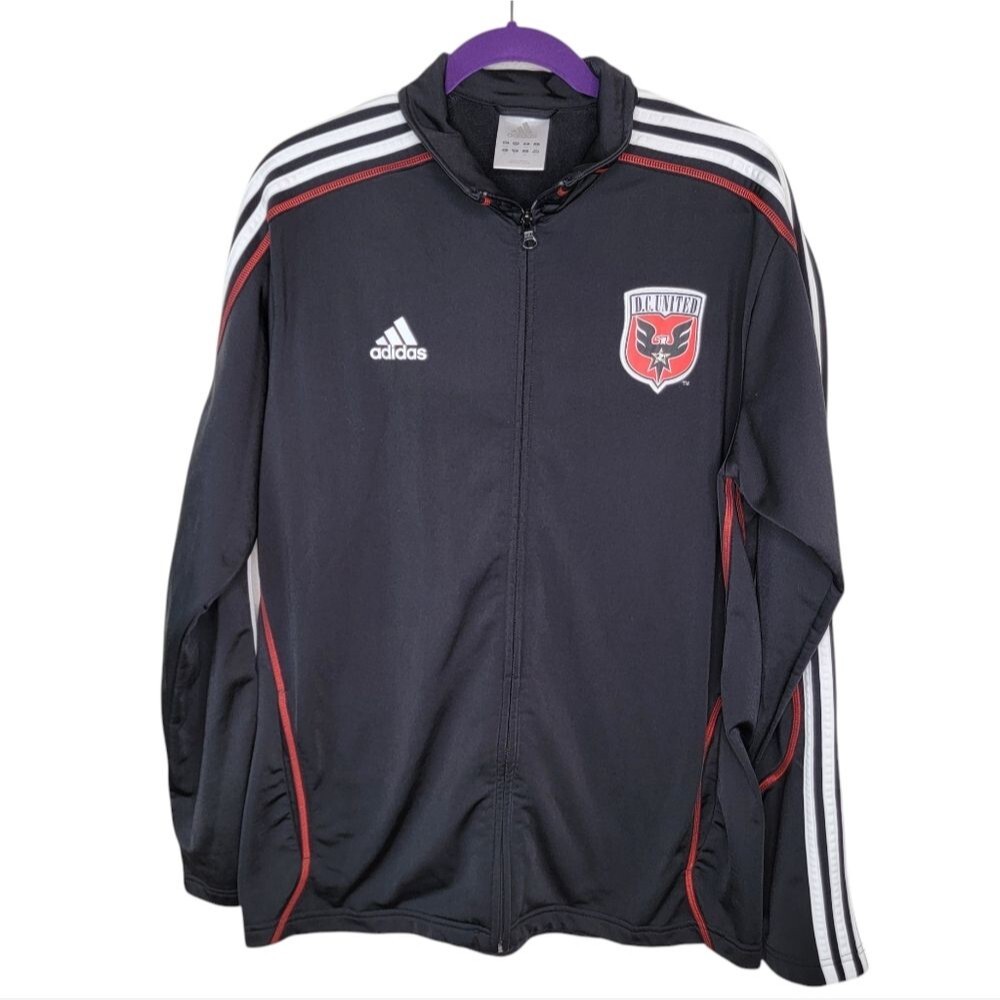 Adidas DC United MLS Men's Soccer Track Jacket Size Large